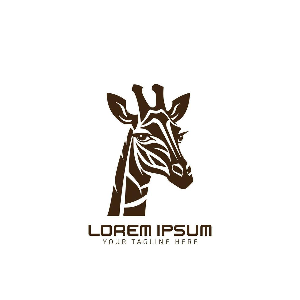 ein Giraffe Tier Logo Vorlage Symbol Vektor Illustration Design