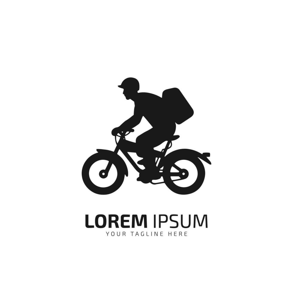 leverans förbi cykel ikon. enkel element illustration. leverans förbi cykel begrepp symbol design från leverans samling. kan vara Begagnade för webb och mobil. svart cykel på vit bakgrund. vektor