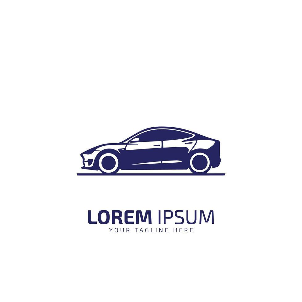 bil- sport bil tävlings logotyp mall på vit bakgrund. vektor