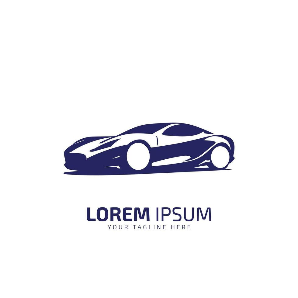 Automobil Sport Auto Rennen Logo Vorlage Design Silhouette isoliert auf Weiß Hintergrund. vektor