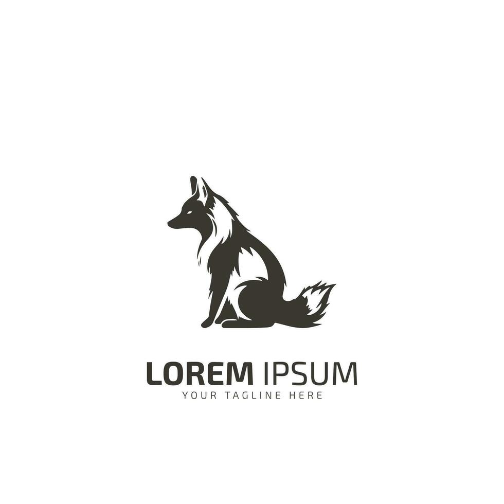 Fuchs Logo, Emblem, Illustration im ein minimalistisch Stil vektor