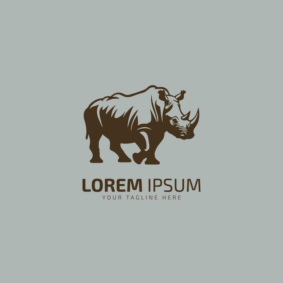 vektor noshörning silhuett sida se för logotyp, årgång design isolerat på vit bakgrund.vektor illustration av en silhuett av en stående.
