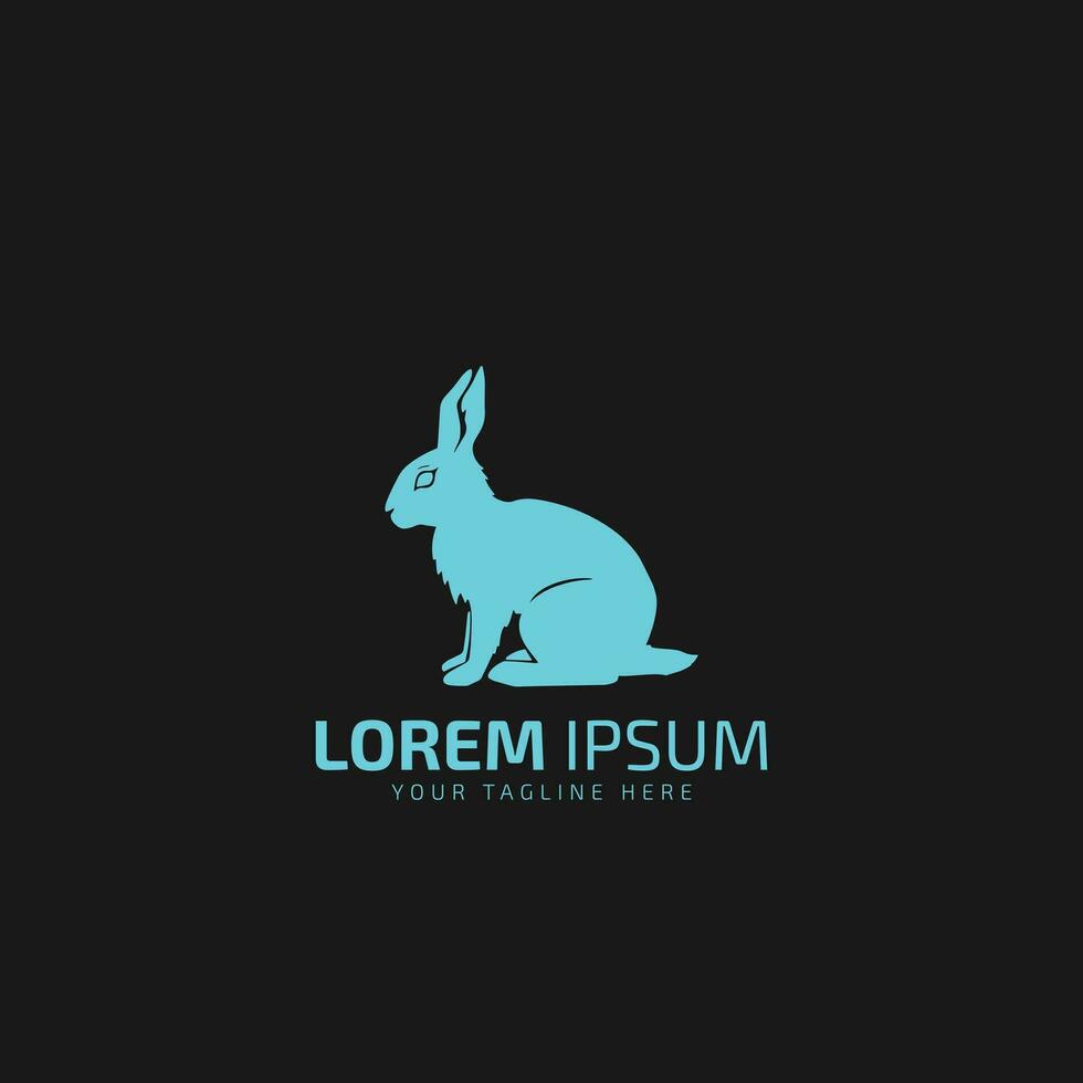 Hase Silhouette Logo Symbol Vektor Vorlage Design Illustration.