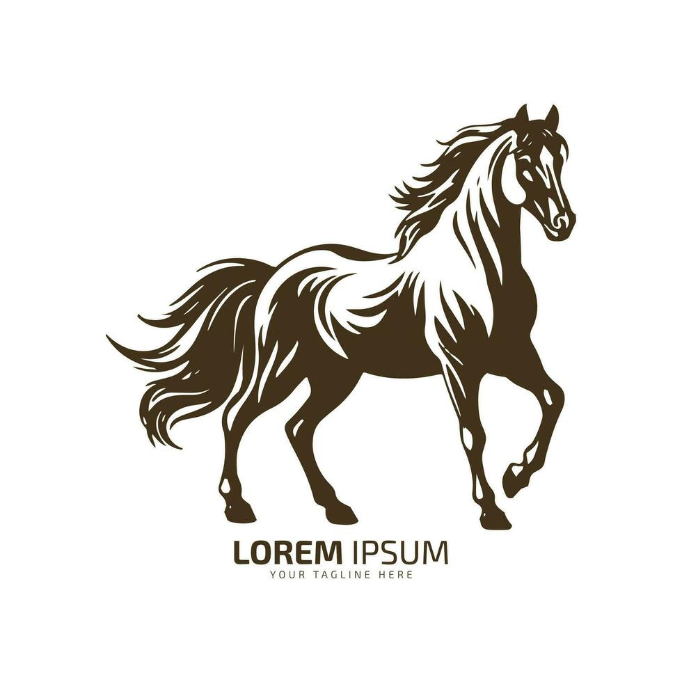 Pferd Logo Symbol Vektor Illustration Design Vorlage Silhouette Illustration isoliert Symbol