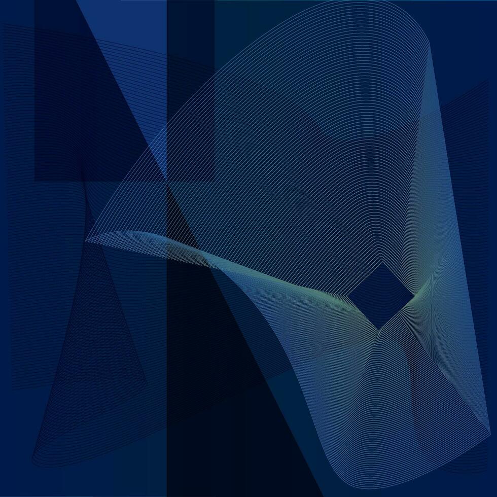 abstrakt rena mörk blå bakgrund virvla runt linje vektor