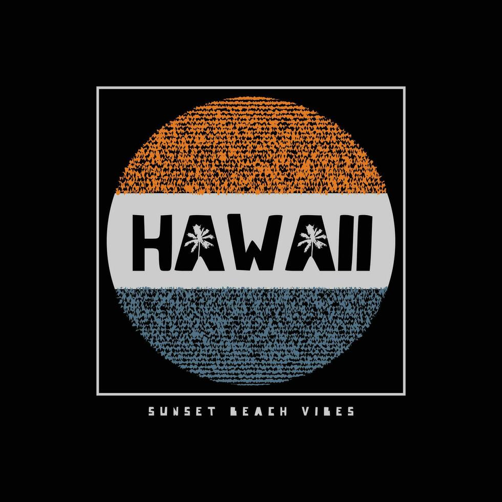 illustration surfa i hawaii. årgång design. sport typografi, t-shirt grafik, skriva ut, affisch, baner, flygblad, vykort vektor