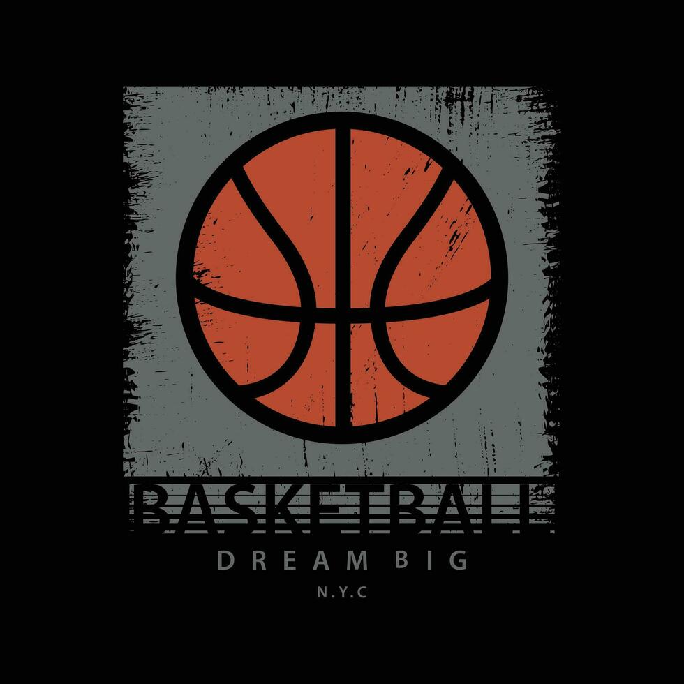 Basketball Illustration Typografie zum t Shirt, Poster, Logo, Aufkleber, oder bekleidung Fan-Shop. vektor