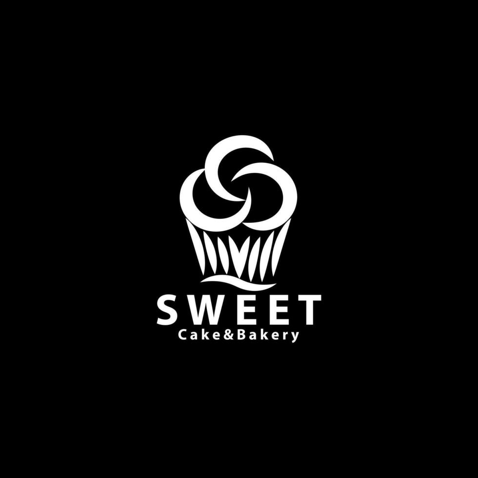 abstrakt bunt Cupcake Logo Design Vektor