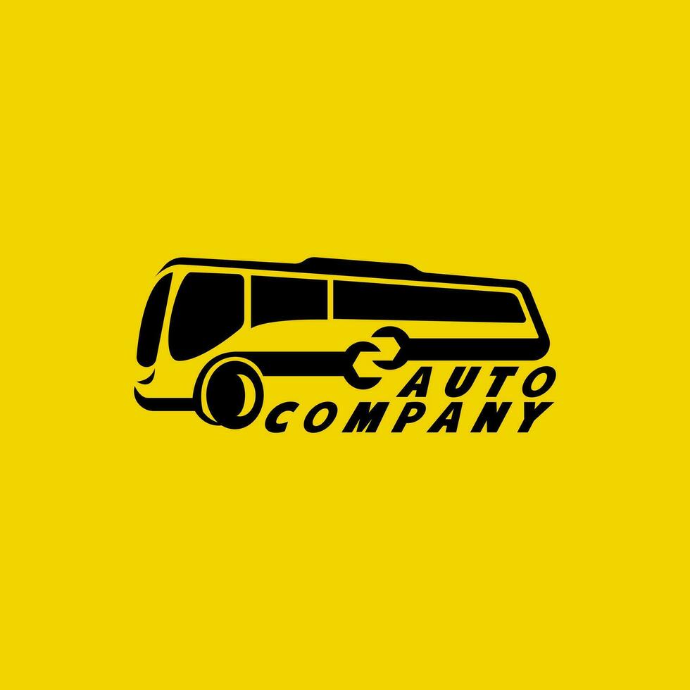 buss reparera logotyp design vektor