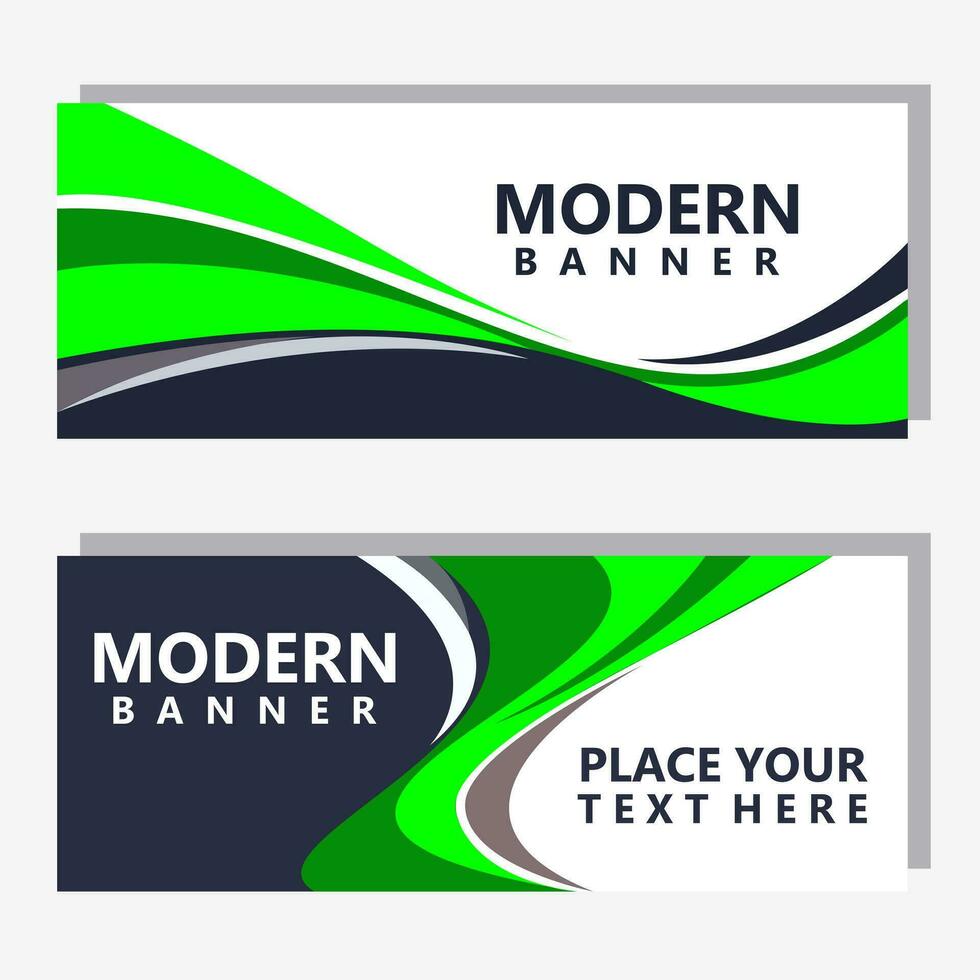 abstrakt Hintergrund Grün modern Welle Banner Design Vektor