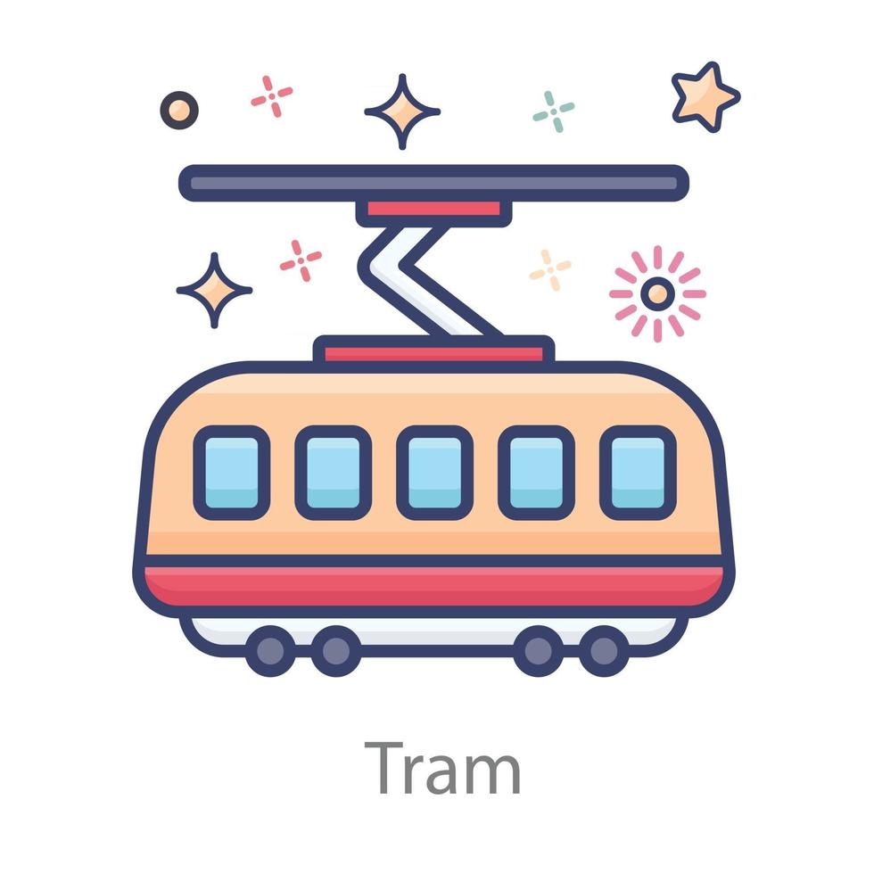 Design der Straßenbahn vektor