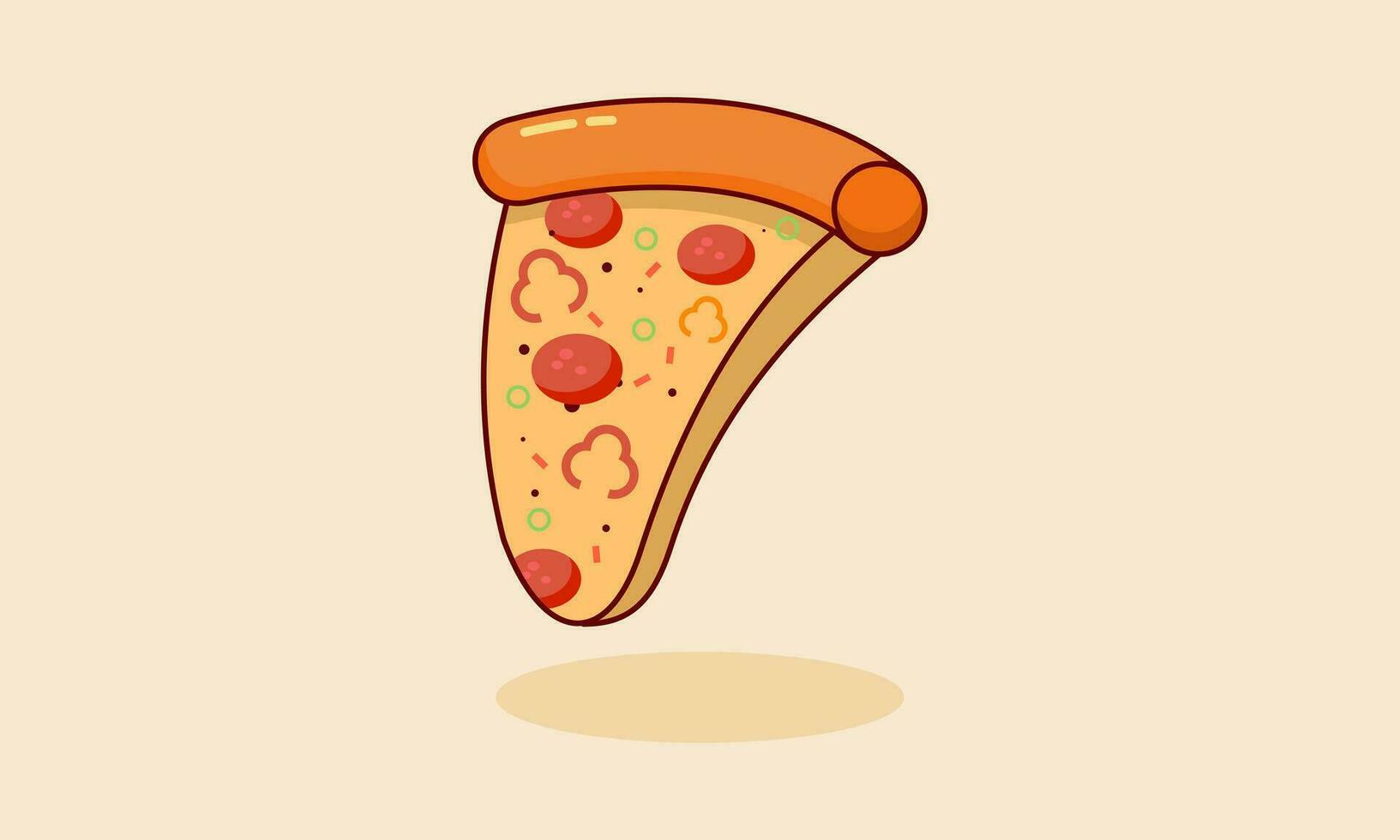 utsökt och färsk illustration av en skiva av pizza vektor