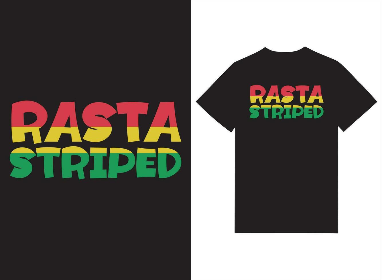 rasta randig skriva ut redo t-shirt design vektor