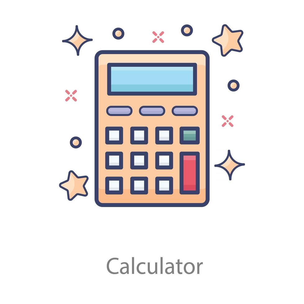 matematisk utrustning för miniräknare vektor