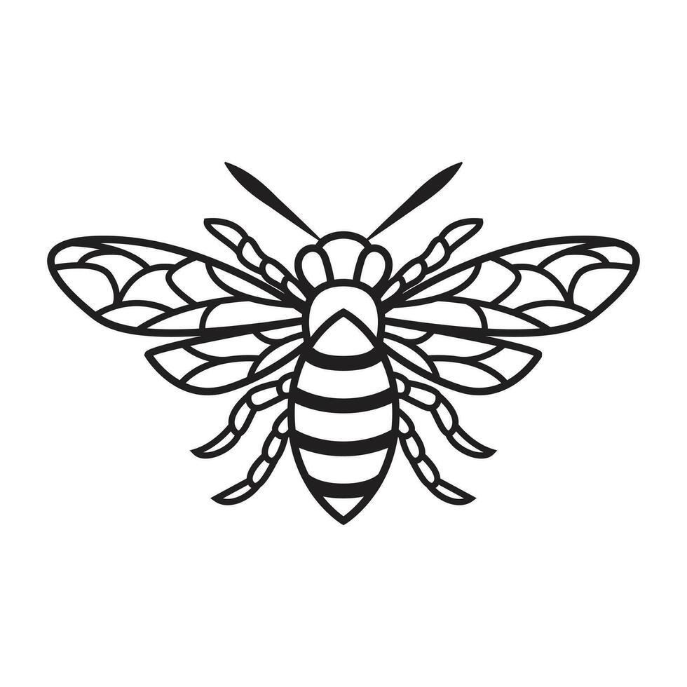 Biene Vektor Symbol Design. Biene Insekt eben Symbol.