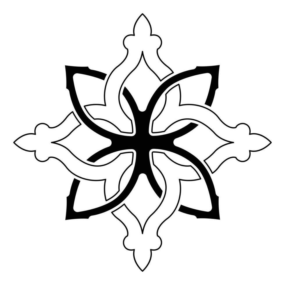 abstrakt geometrisch Star Vektor Symbol Design. Schneeflocke eben Symbol.