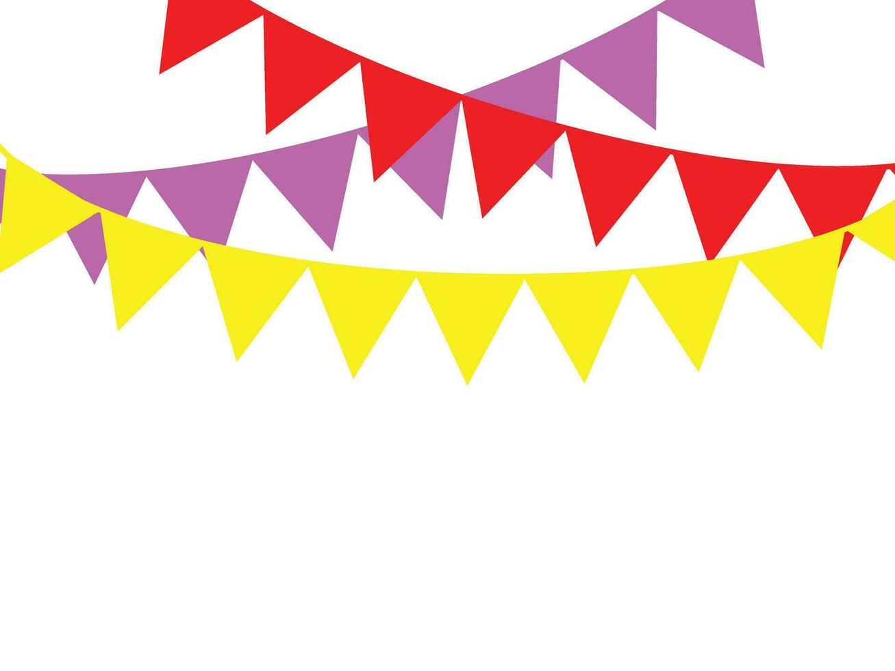 fest flagga till fira årsdag eller födelsedag dekorationer karneval vektor element