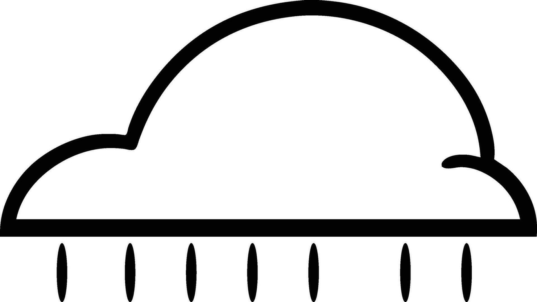 Wolke Symbol Gliederung Zeichen Wolken zeichnen schwarz Linie Symbol Grafik Design Wetter Prognose Gekritzel Stil Vektor Illustration