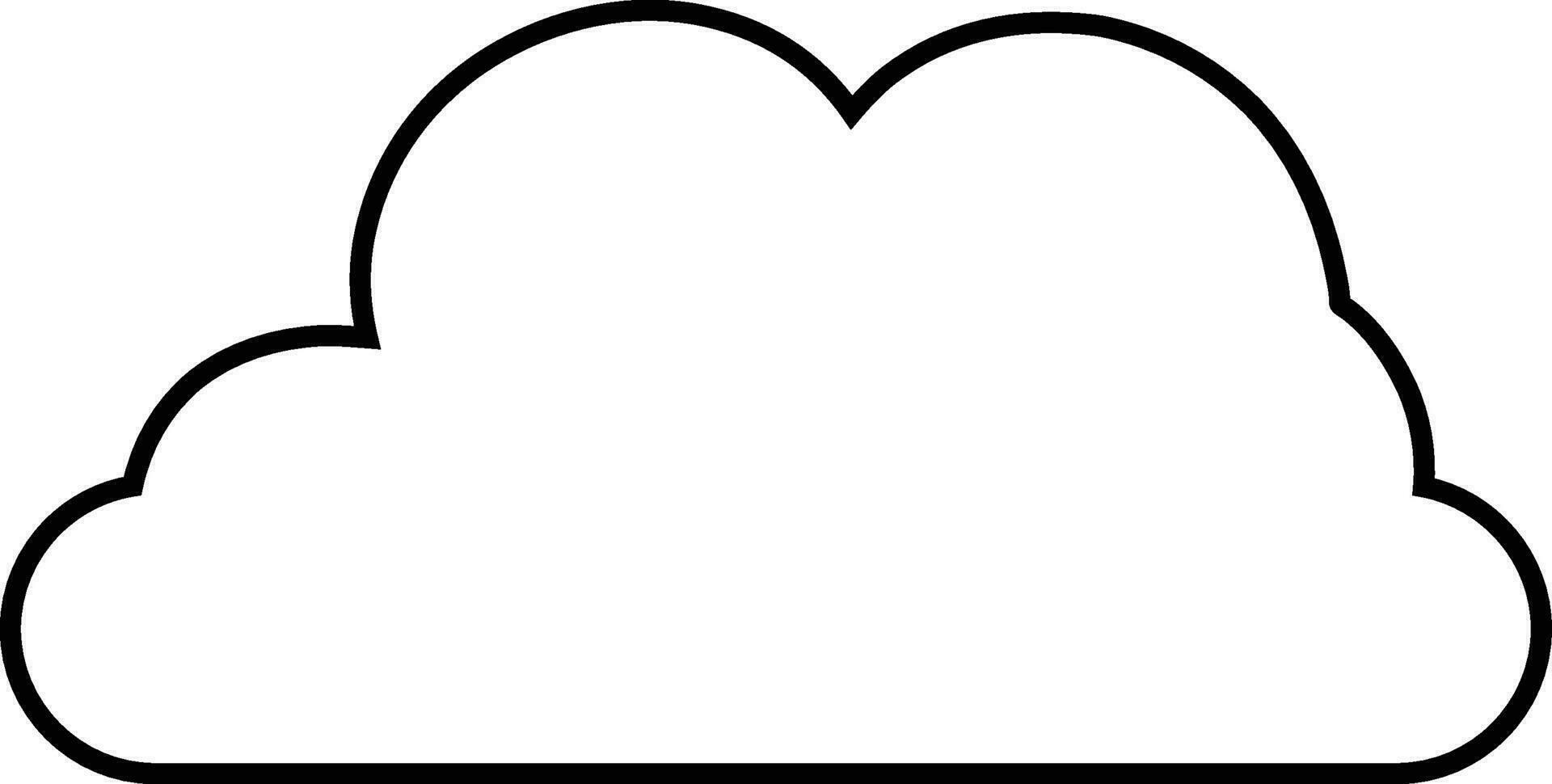 Wolke Symbol Gliederung Zeichen Wolken zeichnen schwarz Linie Symbol Grafik Design Wetter Prognose Gekritzel Stil Vektor Illustration