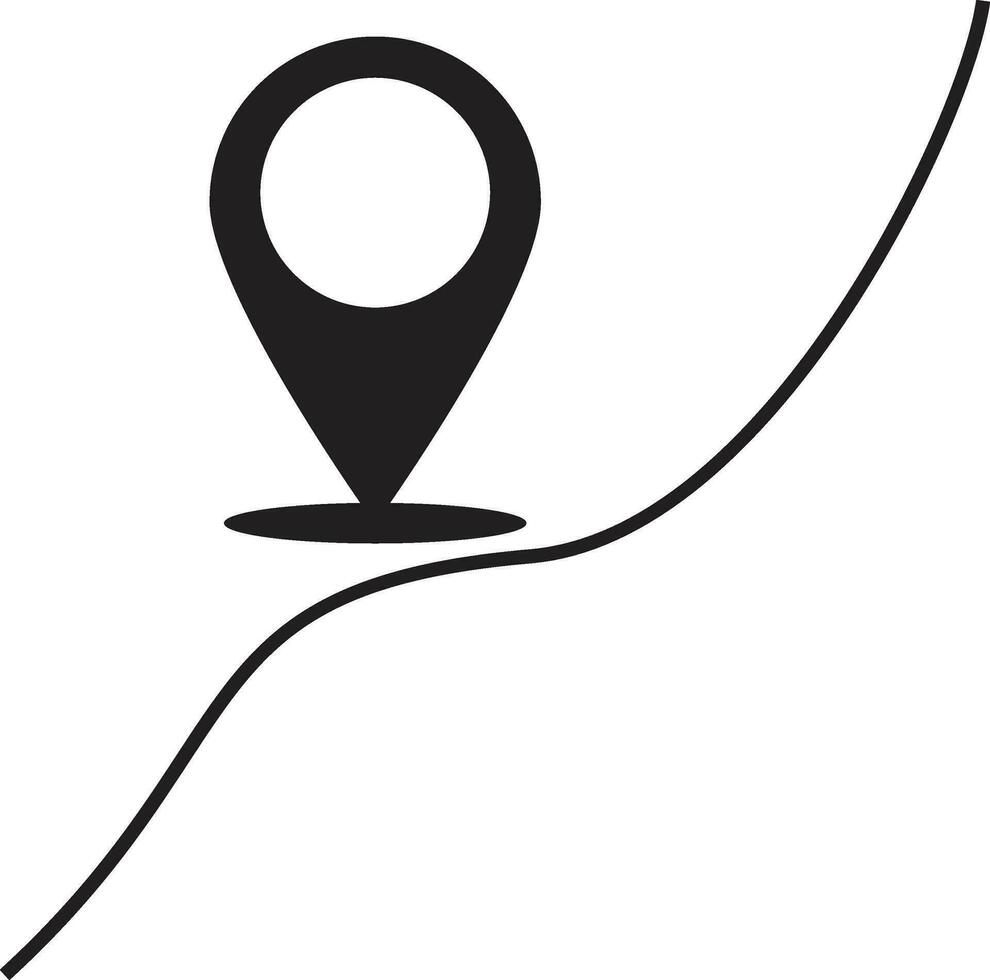 plats ikon logotyp piktogram Karta app design klotter stil element av resa vektor illustration