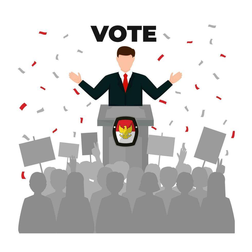 Vektor Illustration von indonesisch Wahlen