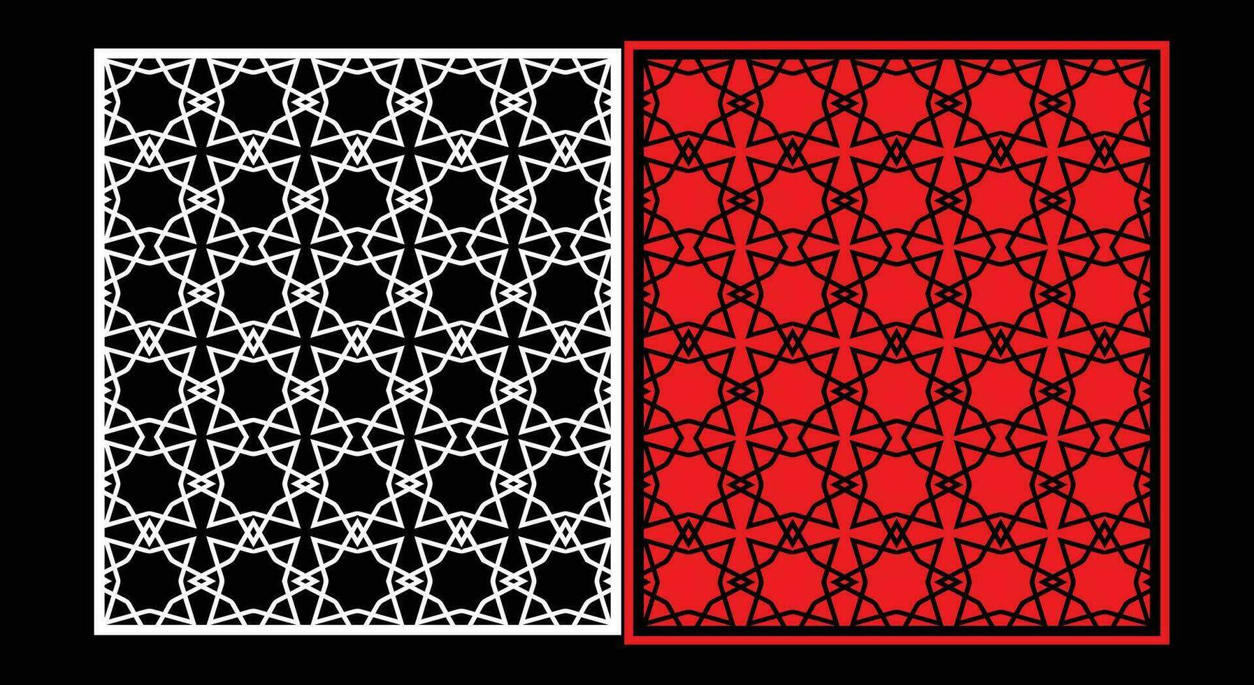 dekorativ Mauer Paneele einstellen jali Design cnc Muster, Laser- Schneiden Muster, Router CNC-Schneiden. vektor