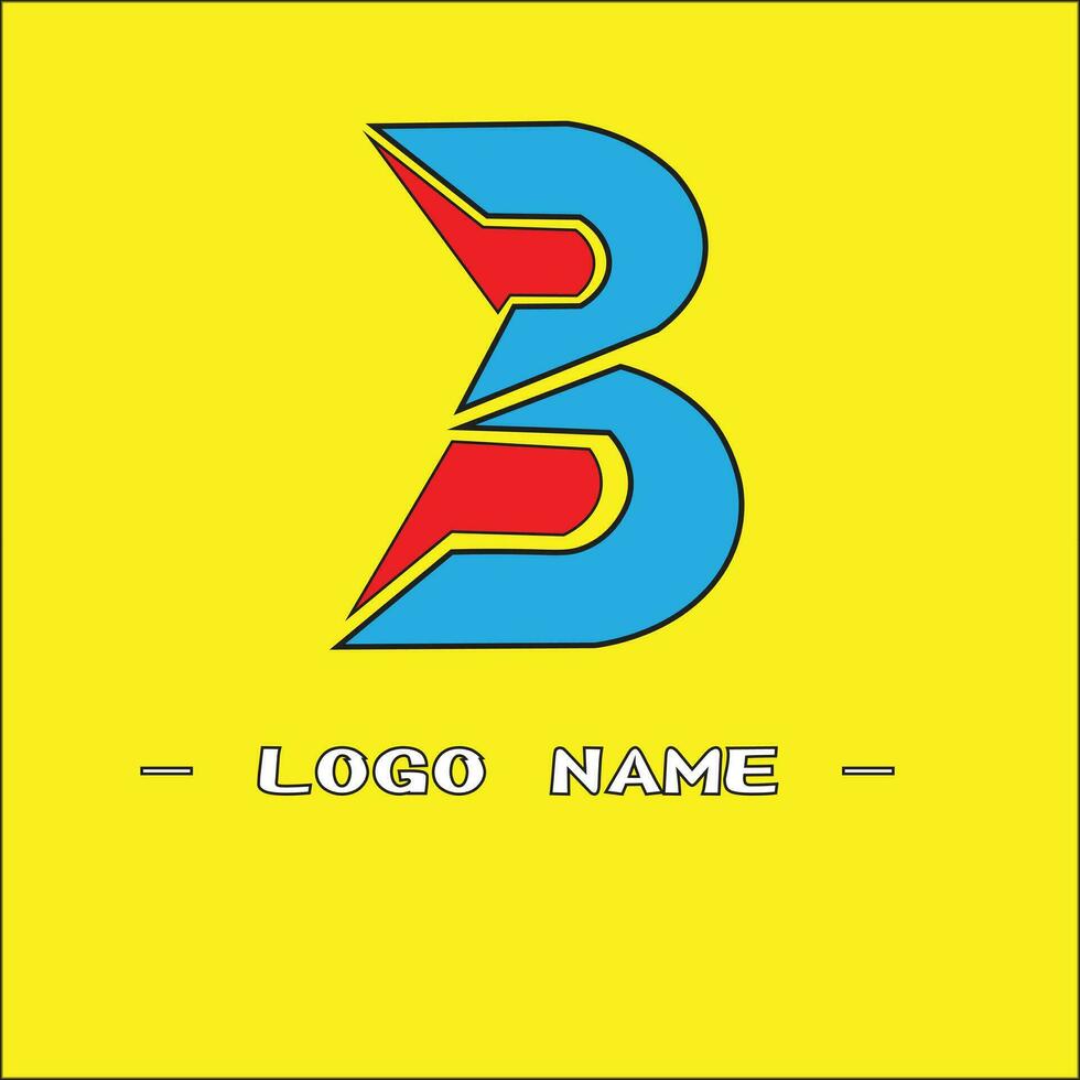 3d Vektor Logo Illustration. Brief b Logo Design. geeignet zum Logos, Symbole, und T-Shirt Entwürfe.