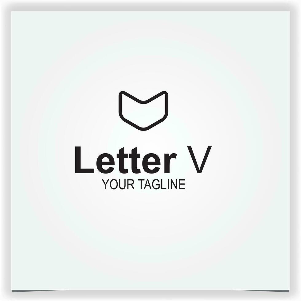 Vektor Brief v kreativ schwarz Farbe modern Linie Kunst genial Logo Prämie elegant Vorlage Vektor eps 10