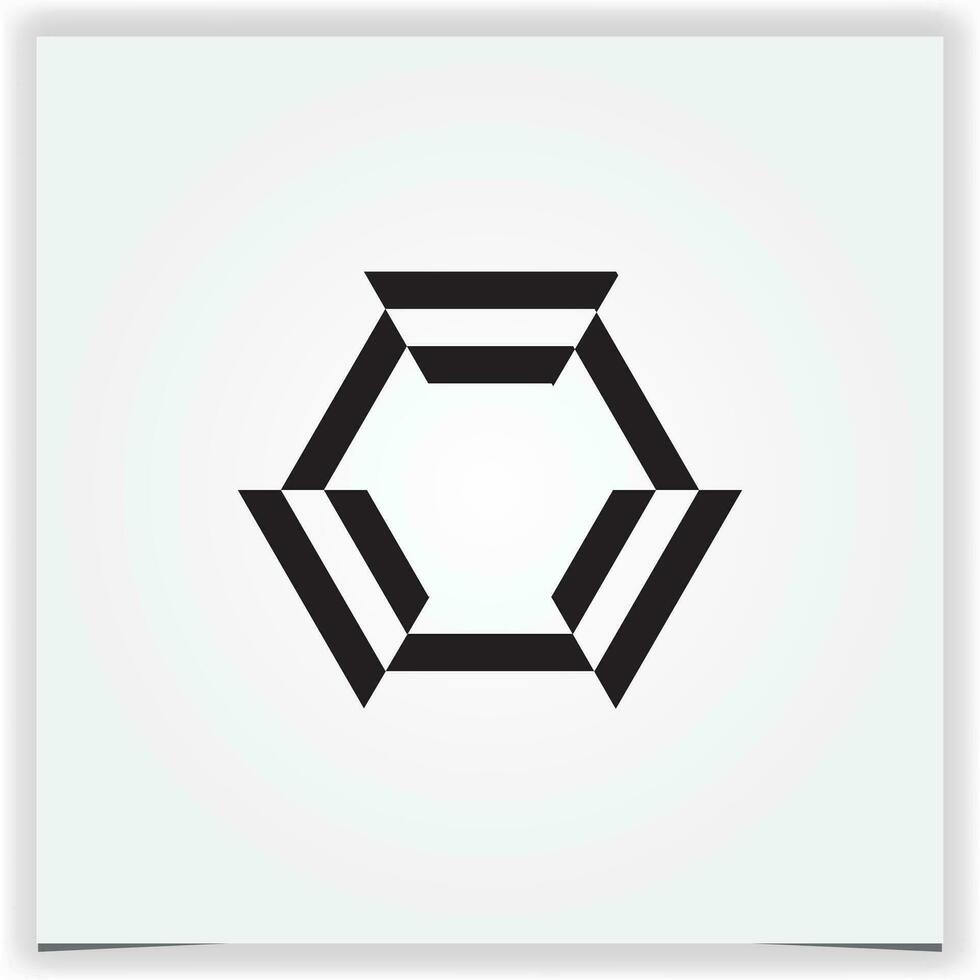 vektor logotyp med modern unik och rena abstrakt former sexhörning logotyp premie elegant mall vektor eps 10