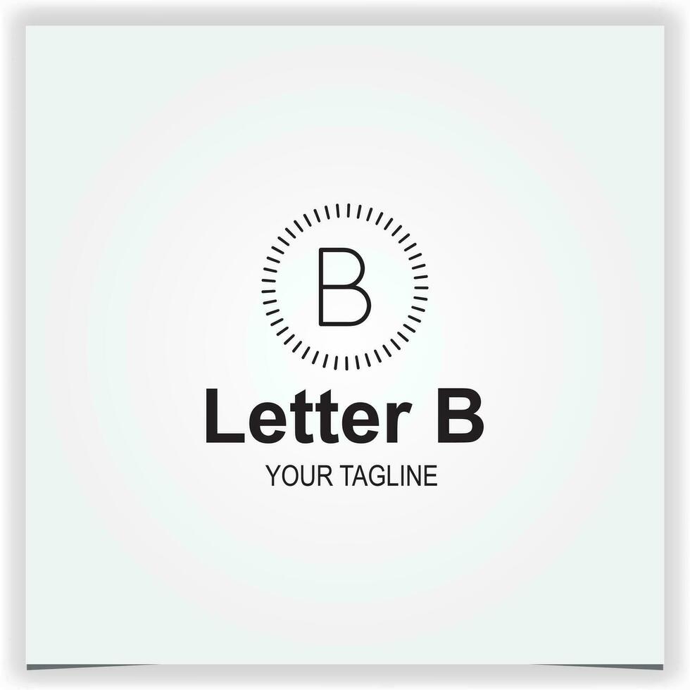 brev b Sol logotyp premie elegant mall vektor eps 10
