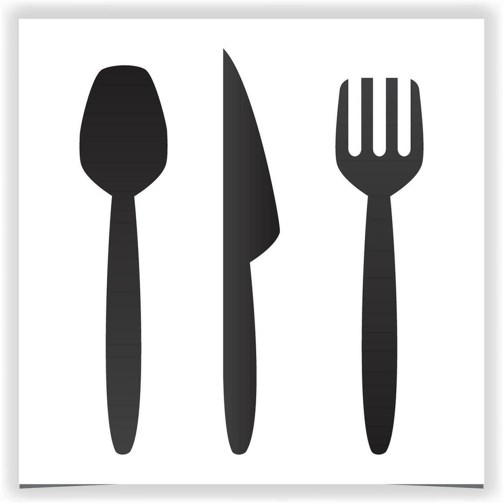 einfach Besteck Symbol. Löffel, Gabeln, Messer. Restaurant Geschäft Konzept, Vektor Illustration