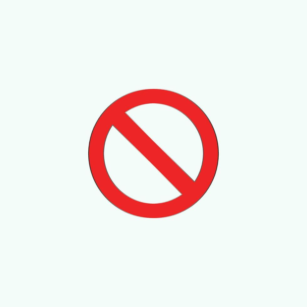 Symbol Warnung oder halt Symbol Sicherheit Achtung isoliert rot verboten Zeichen Vektor Illustration