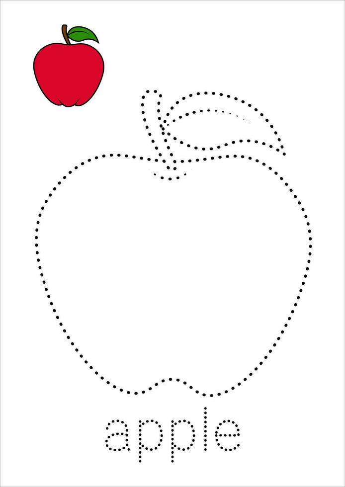 Spur und Farbe Apfel vektor