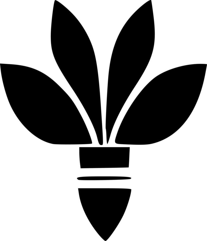 schwarz Pflanze Symbol vektor