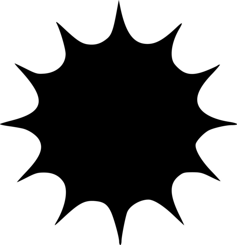svart Sol ikon vektor