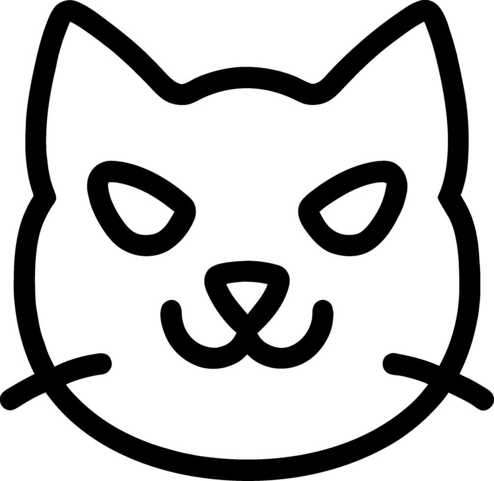 Katze Linie Symbol, Gliederung Vektor Zeichen,