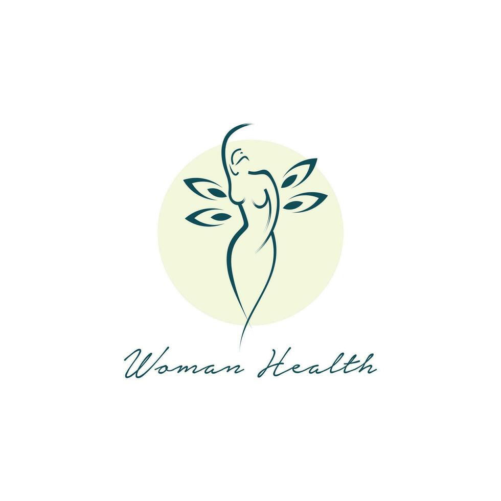 Frau Gesundheit Logo Design Idee vektor