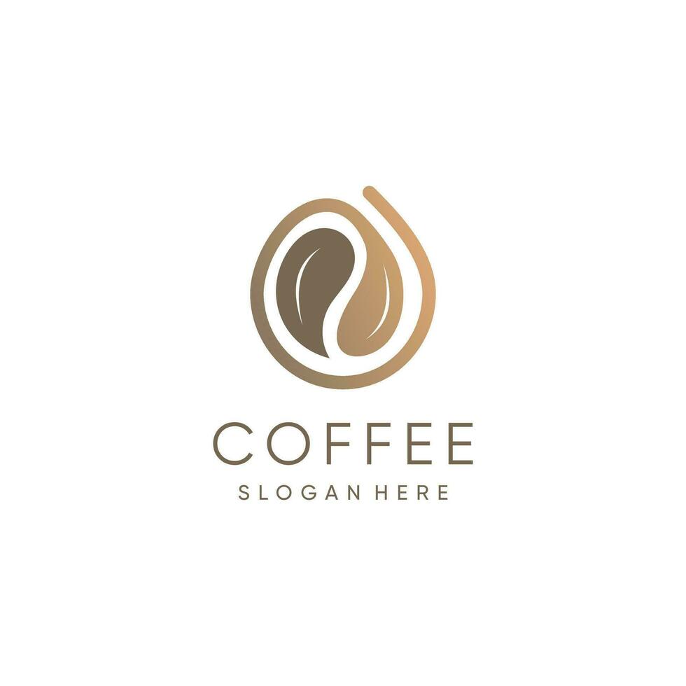 kaffe logotyp design samling med modern begrepp vektor