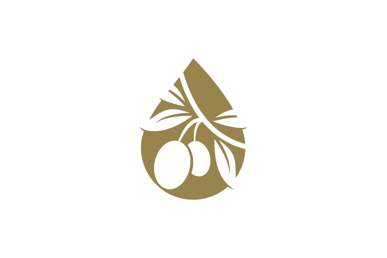 Olive Öl Logo Design Vektor Symbol mit modern kreativ Idee