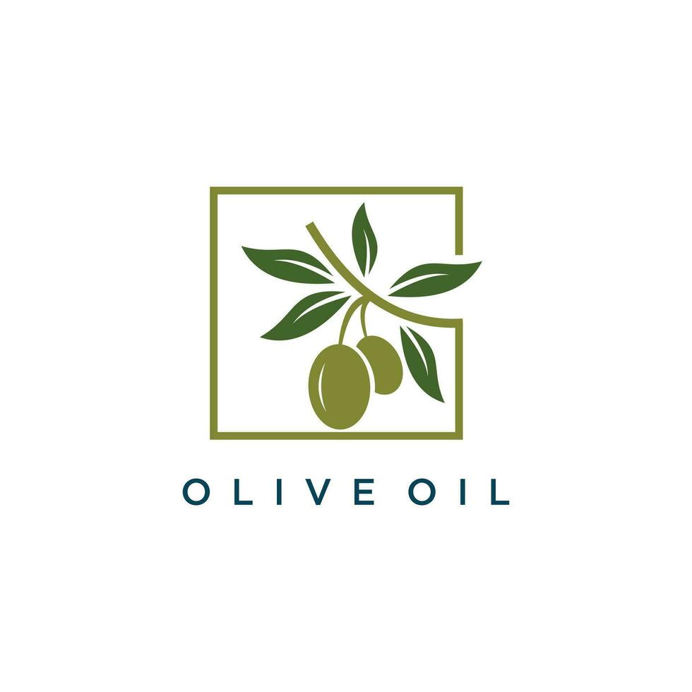 oliv olja logotyp design vektor ikon natur skönhet och hälsa