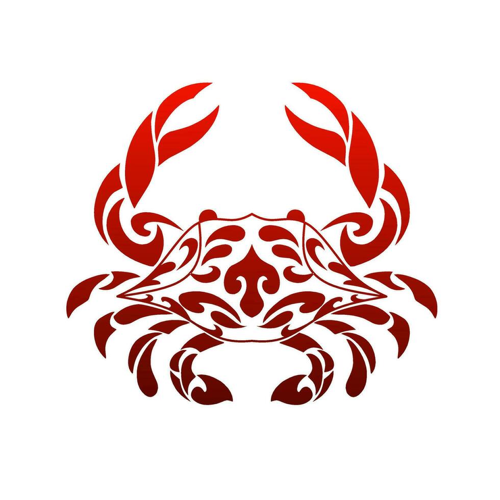 illustration vektor grafisk av stam- konst krabba design för tatto