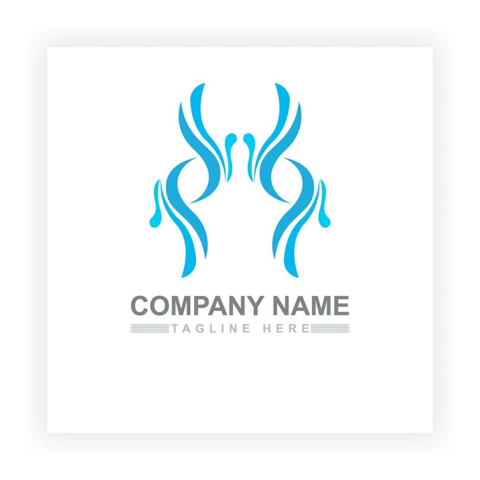 hav vågor logotyp mall hav vektor enkel och modern logotyp design lämplig för logotyper av mineral vatten företag, dricka vatten företag och fjädrar. enkel logotyp
