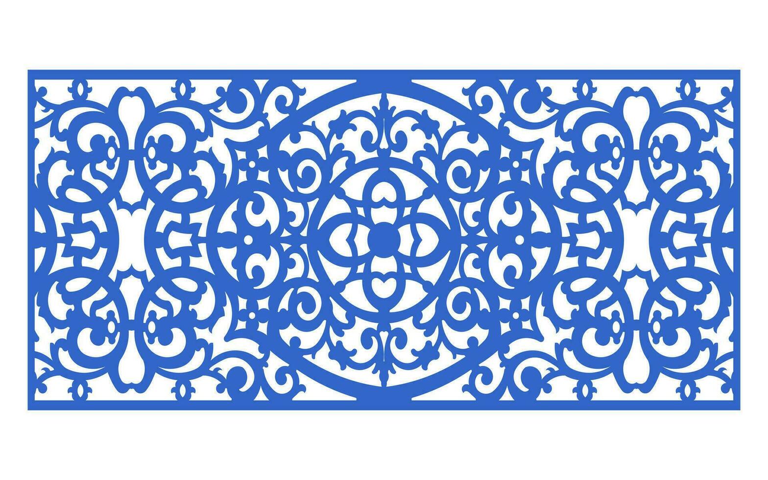 dekorative Blumenmuster, geometrische Vorlage für CNC-Laserschneiden vektor
