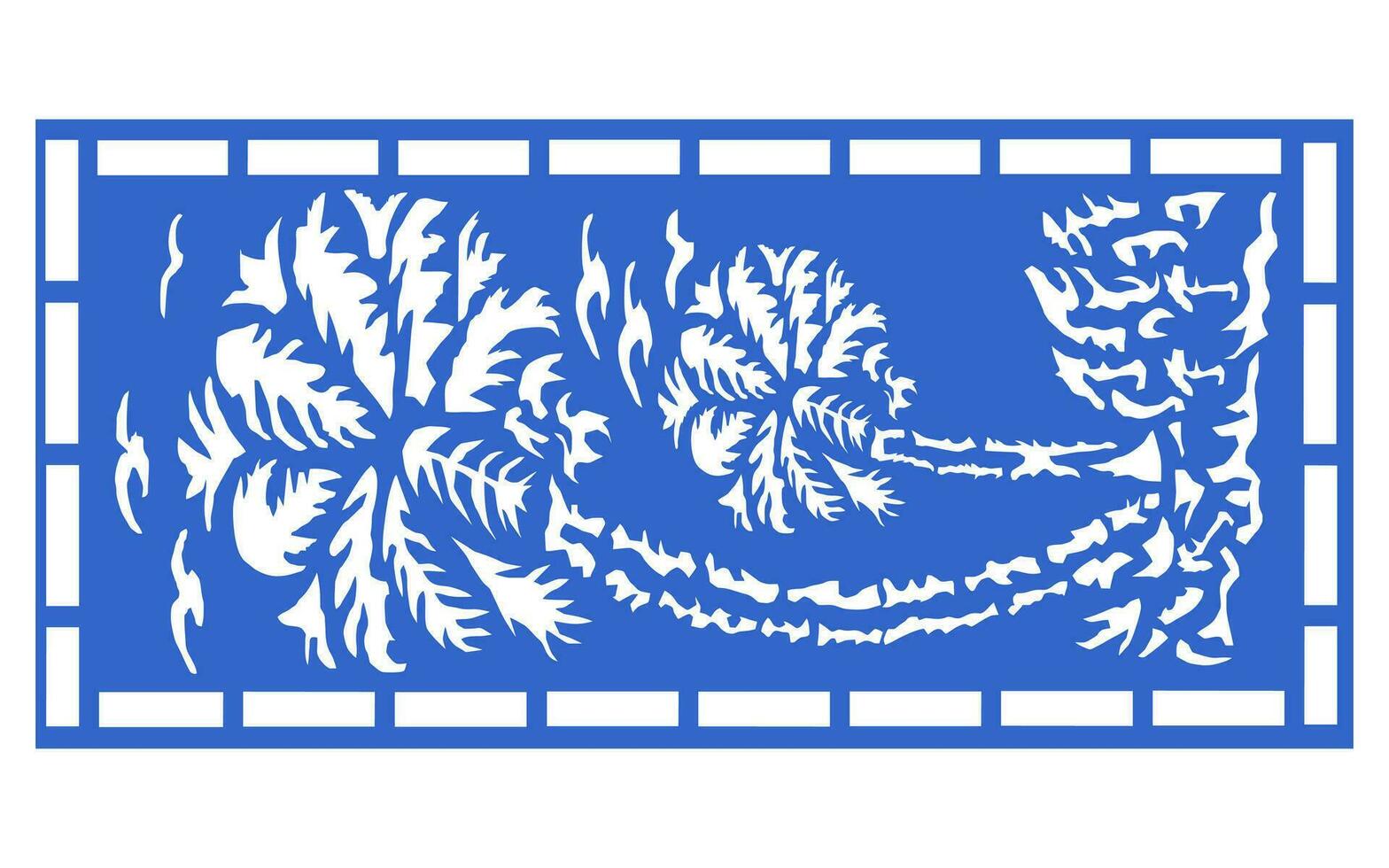 dekorative Blumenmuster, geometrische Vorlage für CNC-Laserschneiden vektor