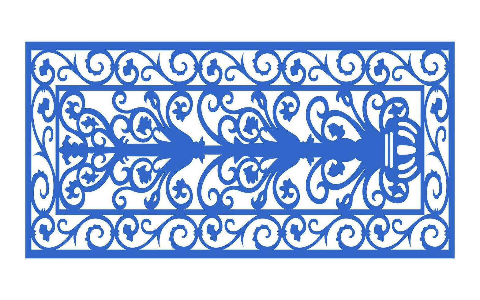 dekorative Blumenmuster, geometrische Vorlage für CNC-Laserschneiden vektor