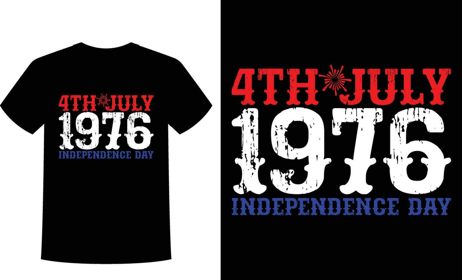 4 .. Juli 1976 Unabhängigkeit Tag T-Shirt vektor