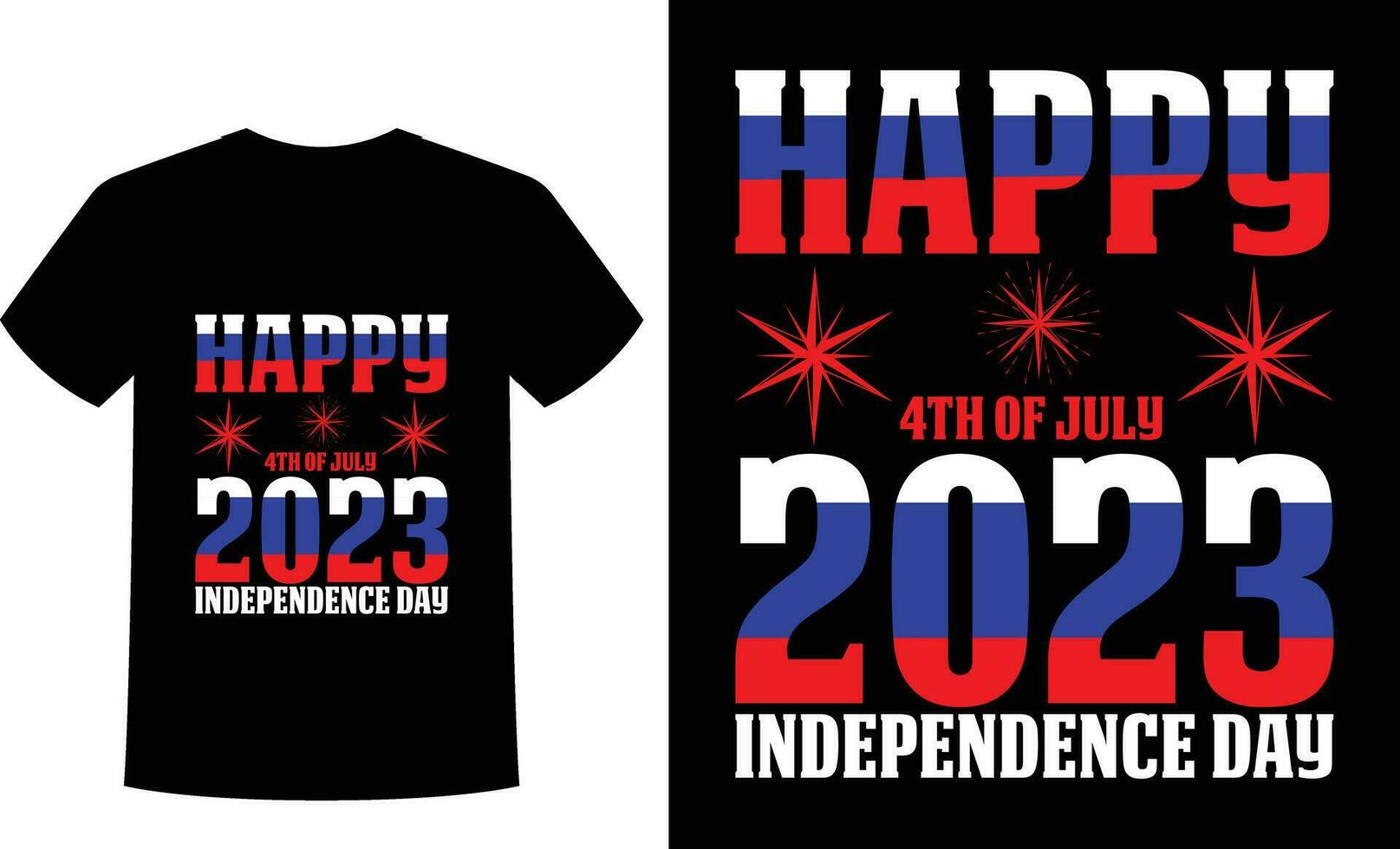 Lycklig 4:e av juli 2023 oberoende dag t-shirt vektor