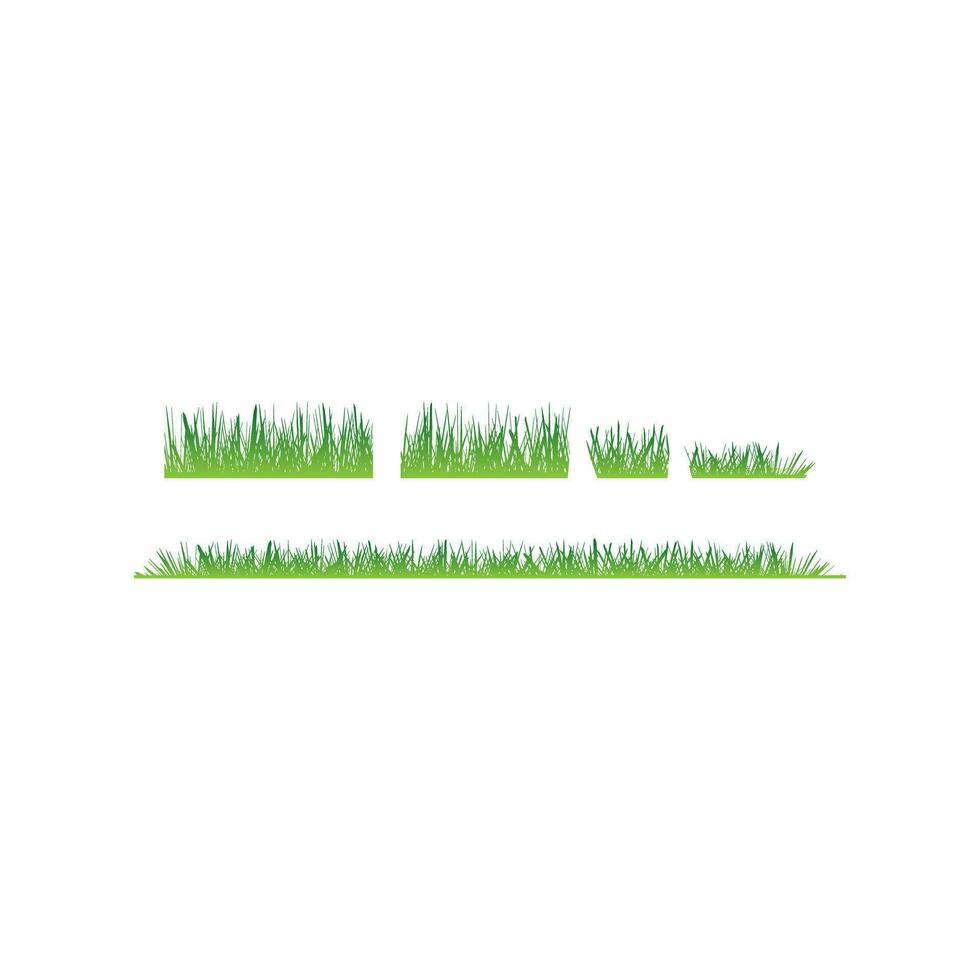 gräs grön uppsättning samling vektor mall
