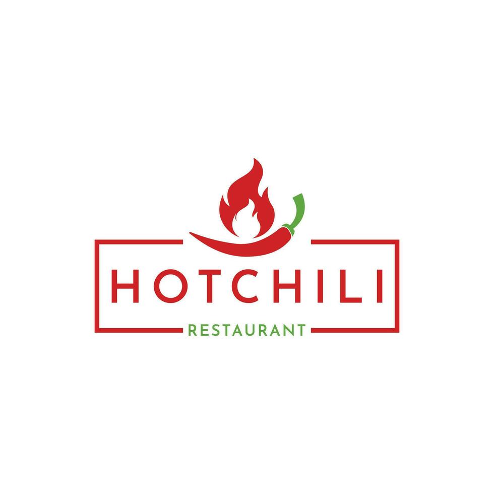 rot heiß Chili Logo Design Vorlage vektor