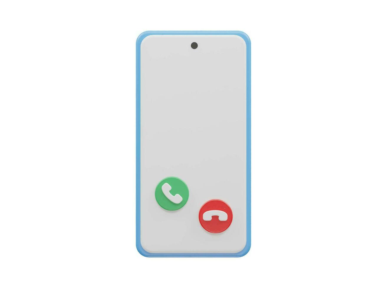 telefon ring upp ikon vektor 3d framställa transparent